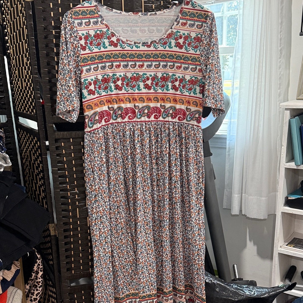 Floral Patterned Women's Dress